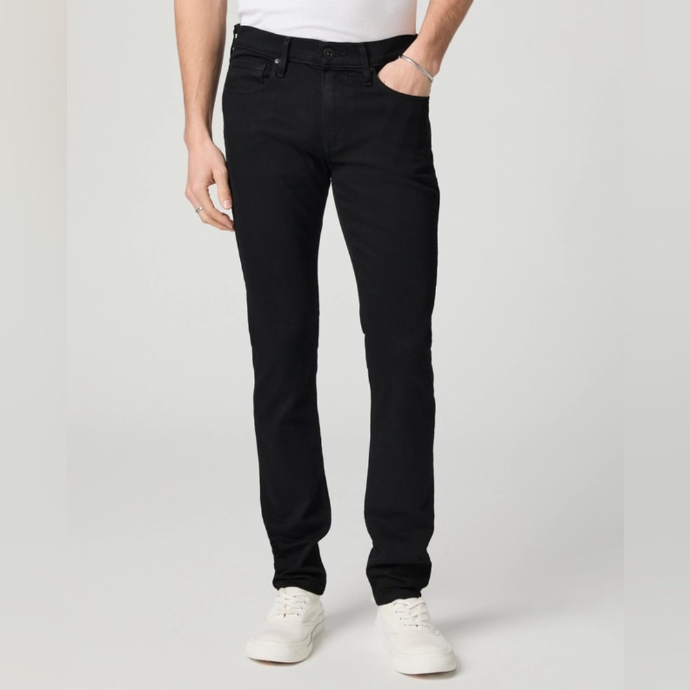 PAIGE Croft Skinny Jeans 29 in Black Dark Shadow